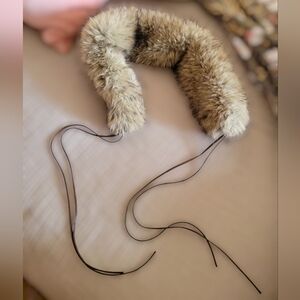 Faux Fur Wrap with Ties